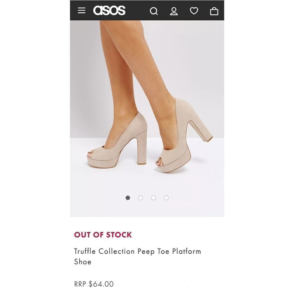 Truffle Collection Peep Toe Platform Block Heel Pumps - Picture 10 of 10